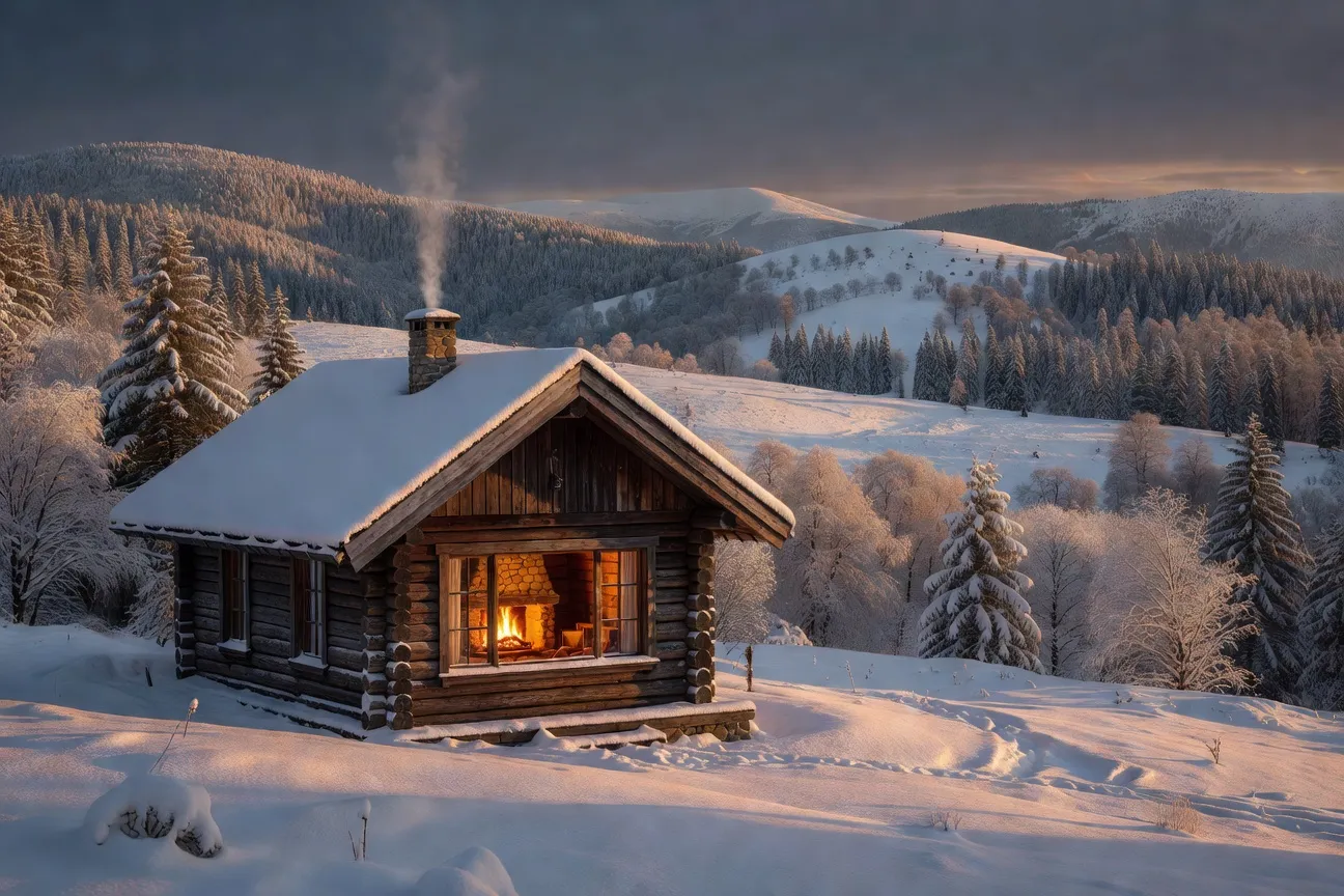 Refuge de montagne typique dans les Carpates ukrainiennes