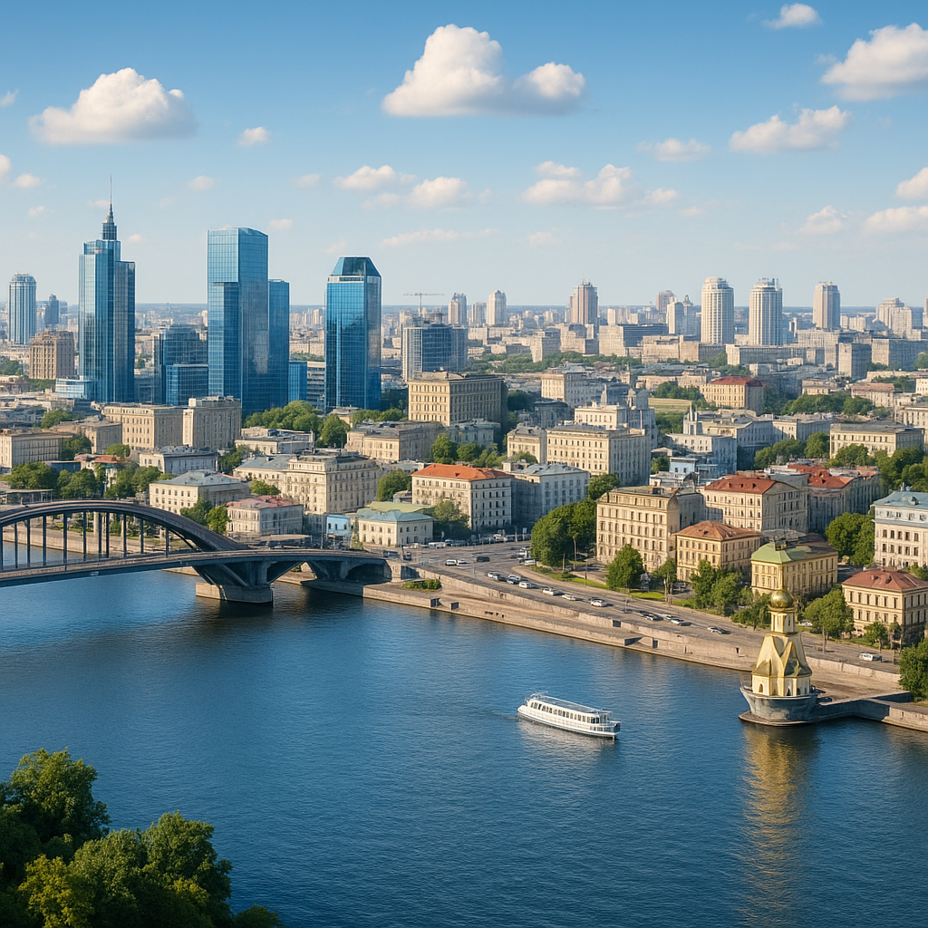 Panorama de Kyiv, ville à statut spéral en Ukraine