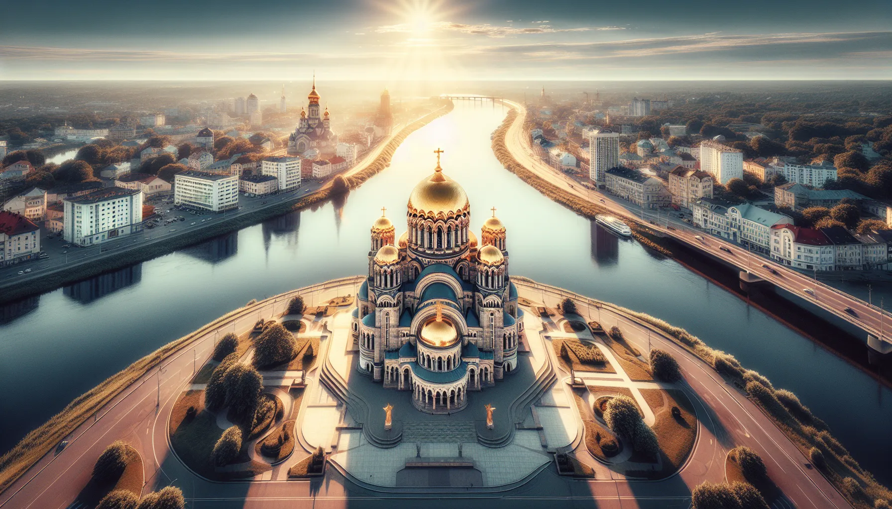 Vue panoramique de Kyiv avec les dômes dorés de la Lavra