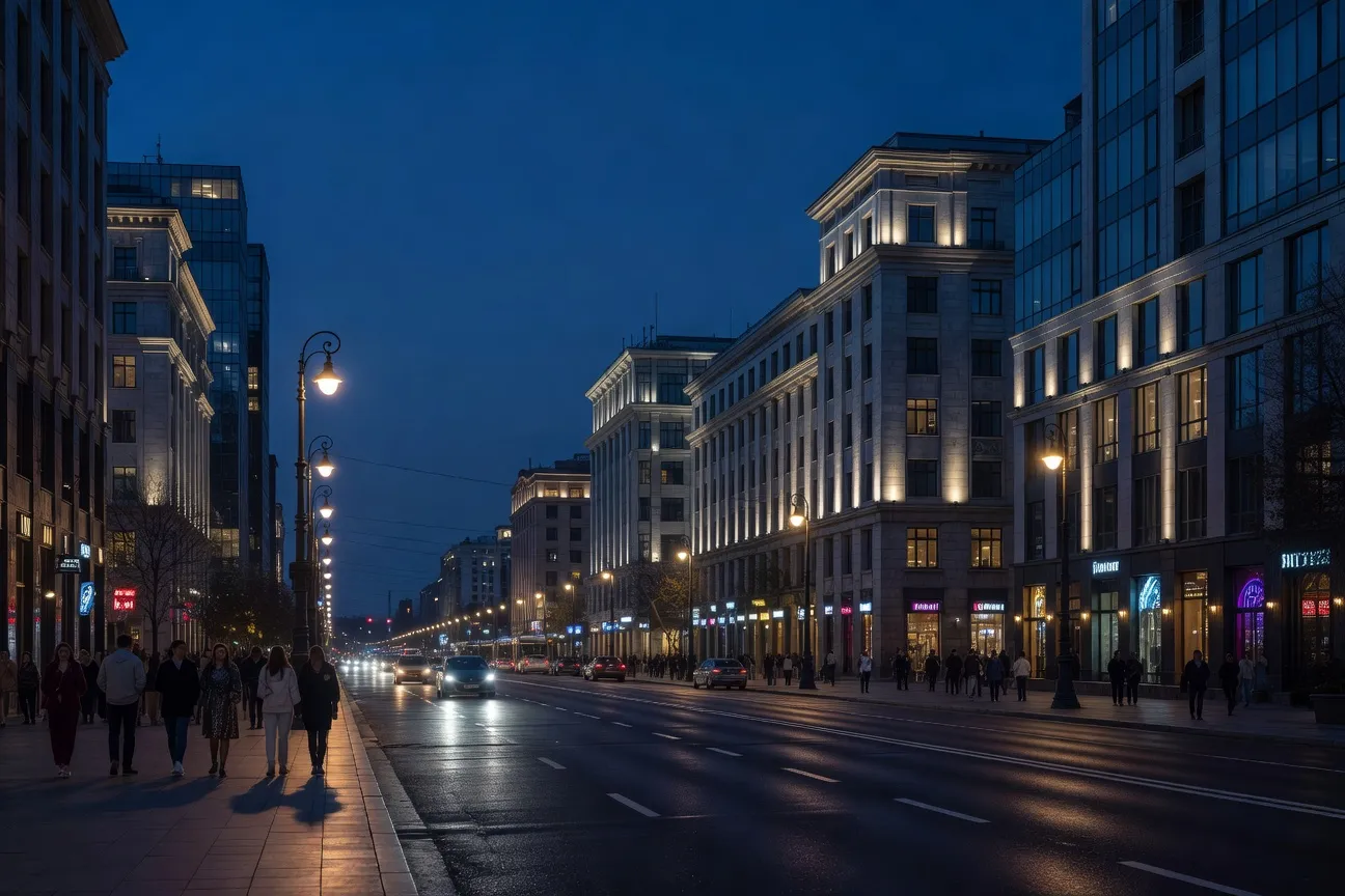 Vie nocturne a Kyiv en 2026, terrasse de bar a Podil avec lumieres chaudes