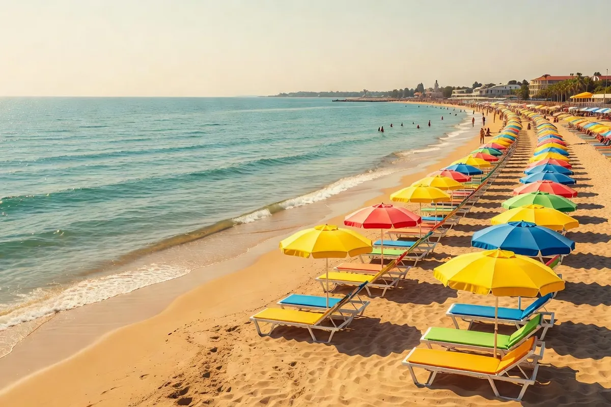 Vue historique de la plage de Lanjeron a Odessa au bord de la mer Noire