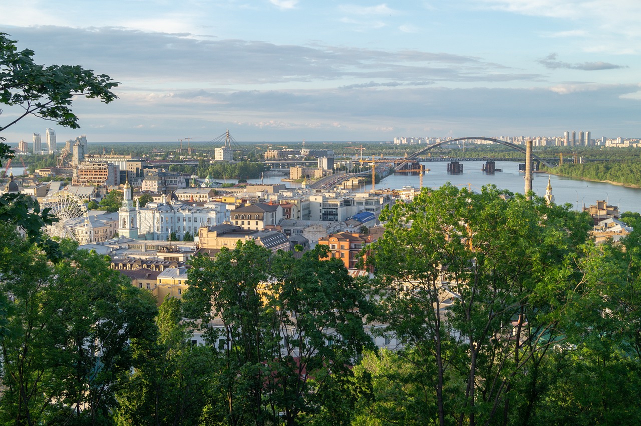 Vue panoramique de Kiev (Kyiv), capitale de l'Ukraine