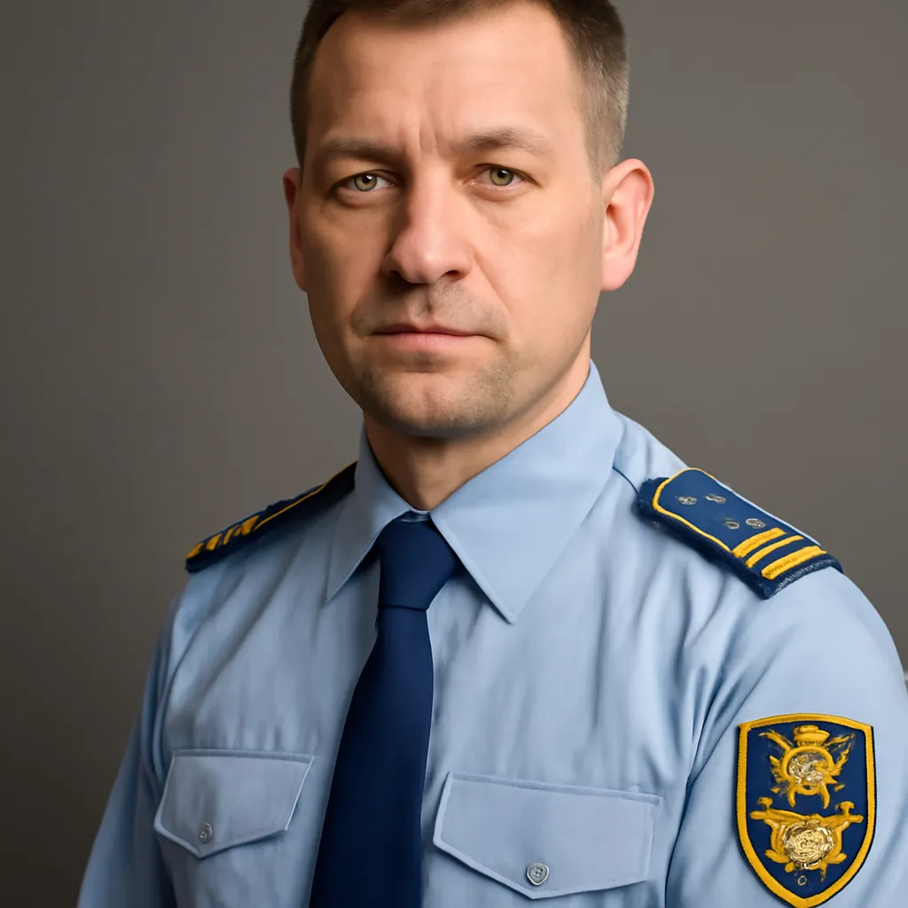 Portrait de Mykola Ivanenko, agent Ukrzaliznytsia spécialiste des trains de nuit longue distance