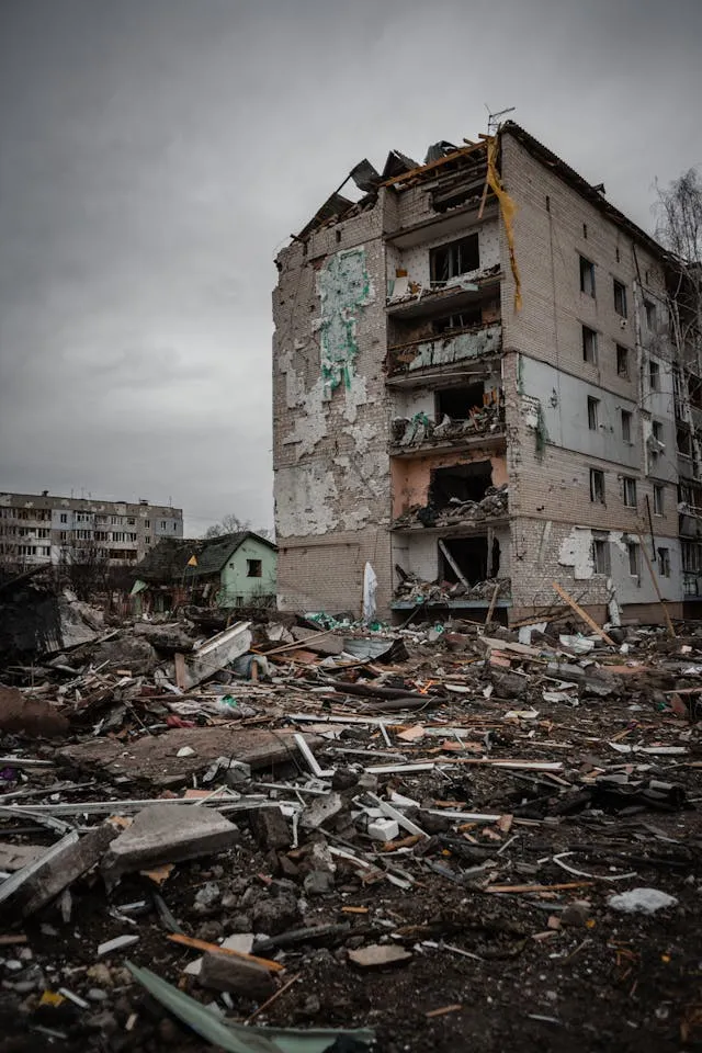 Immeuble détruit à Borodyanka, région de Kiev